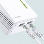 TP-LINK TL-WPA4220KIT v4 Powerline Διπλό για Ασύρματη Σύνδεση Wi‑Fi 4 και 2 Θύρες Ethernet